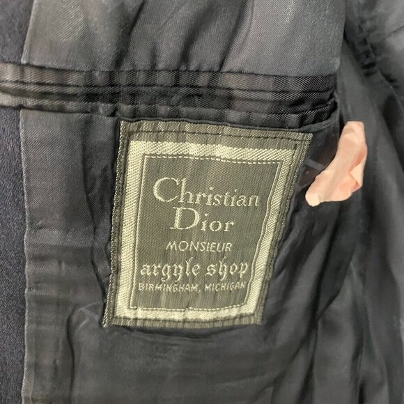 Christian Dior Monsieur Pure Virgin Wool Blazer 40R Blue Suit Jacket Sport Coat - Picture 15 of 16